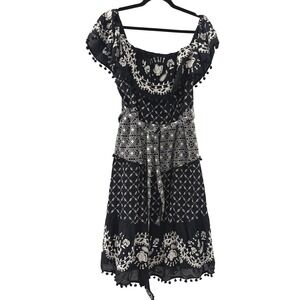 By Anthropologie Marisol Off-Shoulder Embroidered Midi Dress Size 18W Bohemian